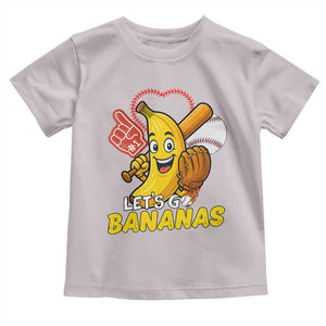 Funny Baseball Toddler T Shirt Lets Go Bananas Fruit Sports Lover Gift TS12 Ice Gray Print Your Wear