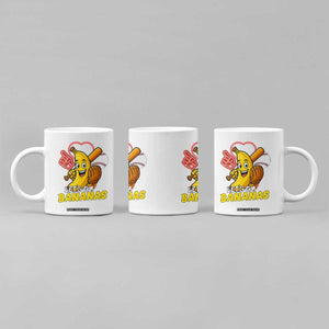 Funny Baseball Coffee Mug Lets Go Bananas Fruit Sports Lover Gift TS12 Print Your Wear