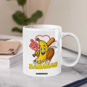 Funny Baseball Coffee Mug Lets Go Bananas Fruit Sports Lover Gift TS12 Print Your Wear