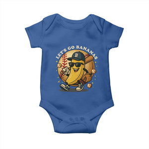 Funny Banana Baseball Baby Onesie Sports Humor Banana Baseball TS12 Royal Blue Print Your Wear