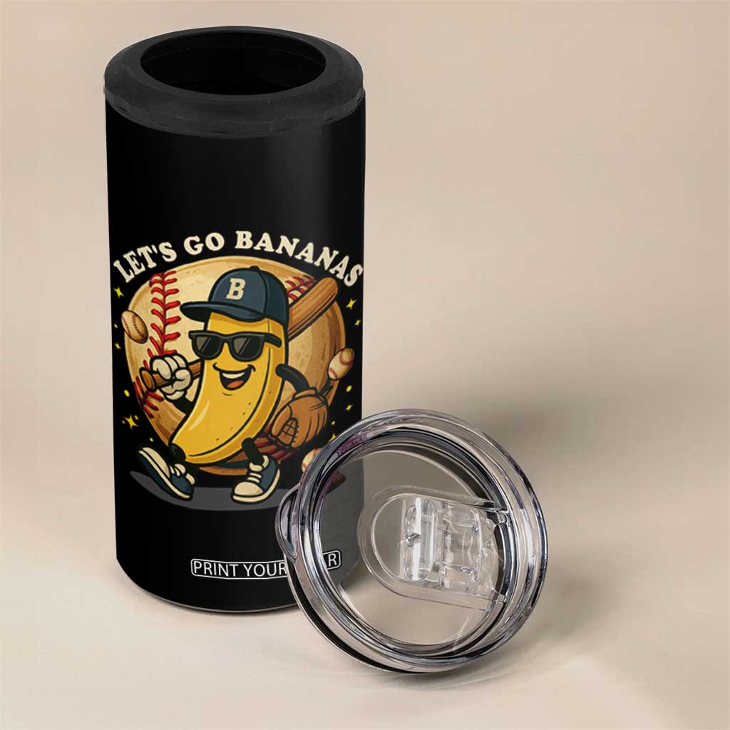 Funny Banana Baseball 4 in 1 Can Cooler Tumbler Sports Humor Banana Baseball TS12 Print Your Wear