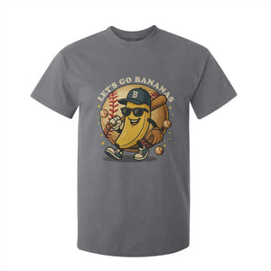 Funny Banana Baseball T Shirt For Kid Sports Humor Banana Baseball TS12 Charcoal Print Your Wear