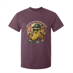 Funny Banana Baseball T Shirt For Kid Sports Humor Banana Baseball TS12 Maroon Print Your Wear