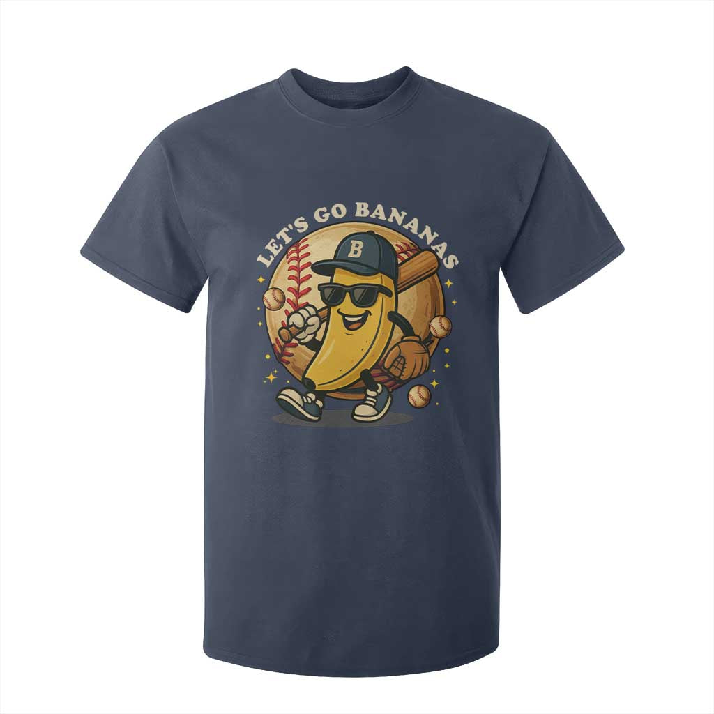 Funny Banana Baseball T Shirt For Kid Sports Humor Banana Baseball TS12 Navy Print Your Wear