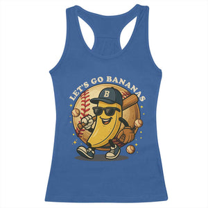 Funny Banana Baseball Racerback Tank Top Sports Humor Banana Baseball TS12 Royal Blue Print Your Wear