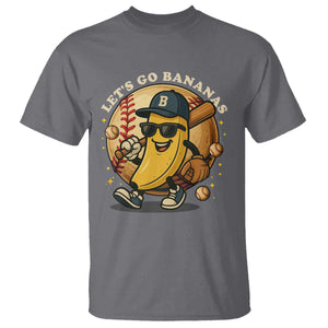 Funny Banana Baseball T Shirt Sports Humor Banana Baseball TS12 Charcoal Print Your Wear