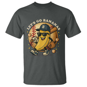 Funny Banana Baseball T Shirt Sports Humor Banana Baseball TS12 Dark Heather Print Your Wear