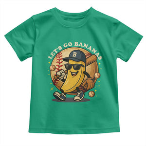 Funny Banana Baseball Toddler T Shirt Sports Humor Banana Baseball TS12 Irish Green Print Your Wear