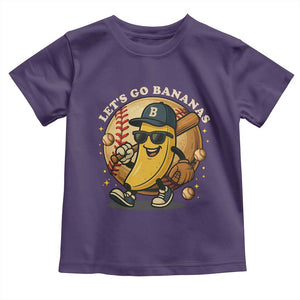Funny Banana Baseball Toddler T Shirt Sports Humor Banana Baseball TS12 Purple Print Your Wear