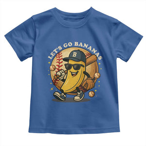 Funny Banana Baseball Toddler T Shirt Sports Humor Banana Baseball TS12 Royal Blue Print Your Wear
