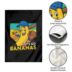Lets Go Bananas Garden Flag Funny Banana Baseball Fruit Sports Gift TS12 Print Your Wear