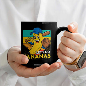 Lets Go Bananas Coffee Mug Funny Banana Baseball Fruit Sports Gift TS12 Print Your Wear