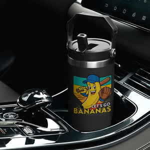 Lets Go Bananas Flip Straw Tumbler Funny Banana Baseball Fruit Sports Gift TS12 Print Your Wear