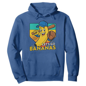 Lets Go Bananas Hoodie Funny Banana Baseball Fruit Sports Gift TS12 Royal Blue Print Your Wear