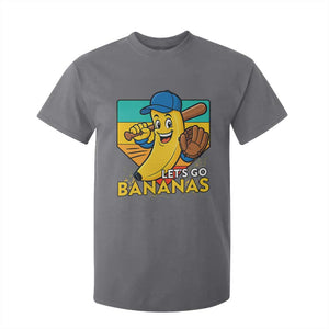 Lets Go Bananas T Shirt For Kid Funny Banana Baseball Fruit Sports Gift TS12 Charcoal Print Your Wear