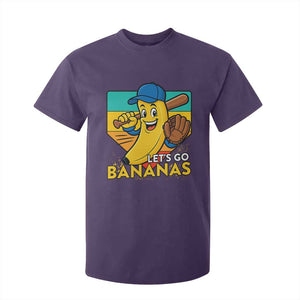Lets Go Bananas T Shirt For Kid Funny Banana Baseball Fruit Sports Gift TS12 Purple Print Your Wear