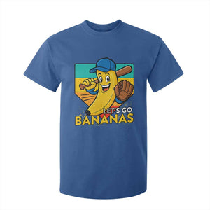 Lets Go Bananas T Shirt For Kid Funny Banana Baseball Fruit Sports Gift TS12 Royal Blue Print Your Wear