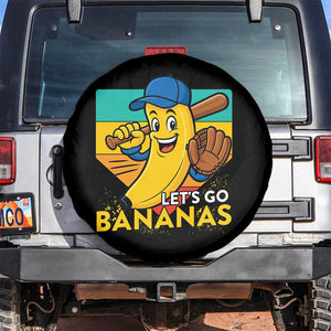 Lets Go Bananas Spare Tire Cover Funny Banana Baseball Fruit Sports Gift TS12 No hole Black Print Your Wear