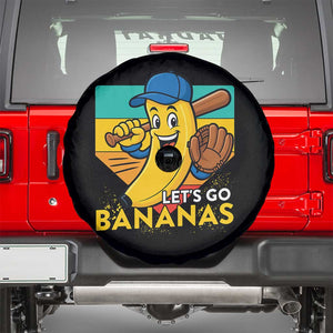 Lets Go Bananas Spare Tire Cover Funny Banana Baseball Fruit Sports Gift TS12 Black Print Your Wear