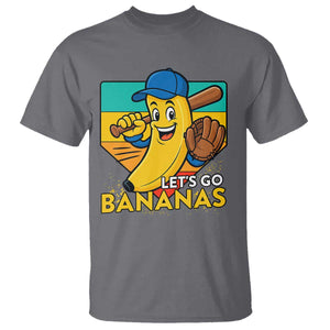 Lets Go Bananas T Shirt Funny Banana Baseball Fruit Sports Gift TS12 Charcoal Print Your Wear