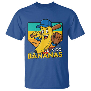 Lets Go Bananas T Shirt Funny Banana Baseball Fruit Sports Gift TS12 Royal Blue Print Your Wear