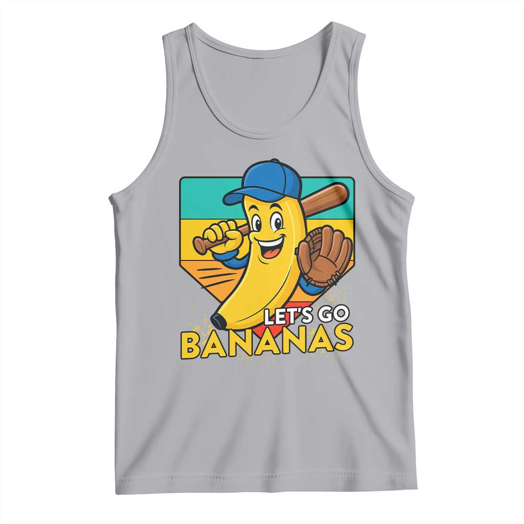 Lets Go Bananas Tank Top Funny Banana Baseball Fruit Sports Gift TS12 Athletic Heather Print Your Wear