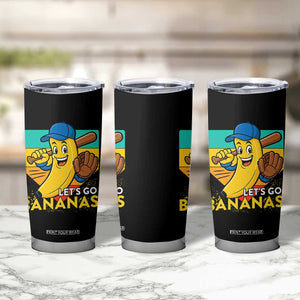 Lets Go Bananas Tumbler Cup Funny Banana Baseball Fruit Sports Gift TS12 Print Your Wear