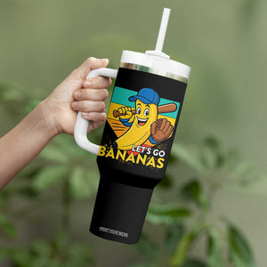 Lets Go Bananas Tumbler With Handle Funny Banana Baseball Fruit Sports Gift TS12 Print Your Wear
