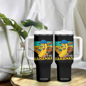 Lets Go Bananas Tumbler With Handle Funny Banana Baseball Fruit Sports Gift TS12 Print Your Wear