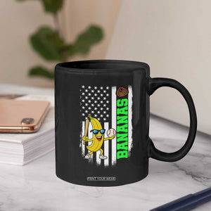 Banana Playing Baseball Lover Coffee Mug Retro American Flag TS12 Print Your Wear