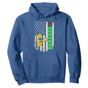 Banana Playing Baseball Lover Hoodie Retro American Flag TS12 Royal Blue Print Your Wear