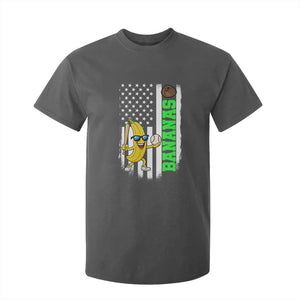Banana Playing Baseball Lover T Shirt For Kid Retro American Flag TS12 Dark Heather Print Your Wear