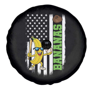Banana Playing Baseball Lover Spare Tire Cover Retro American Flag TS12 Print Your Wear