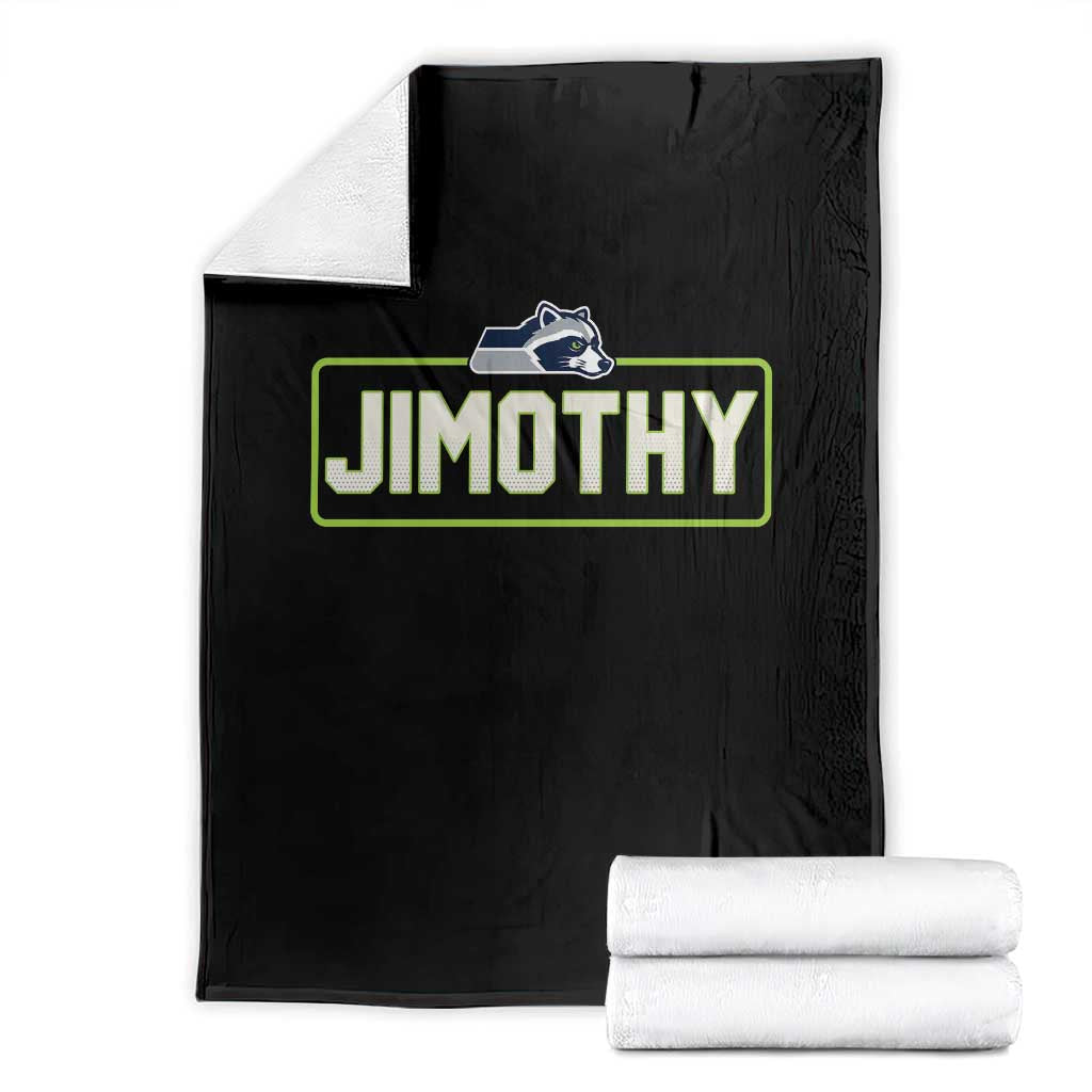 Funny Seattle Jimothy The Raccoon Throw Blanket Football Parody Viral Trash Panda Feral Meme TS12 Black Print Your Wear
