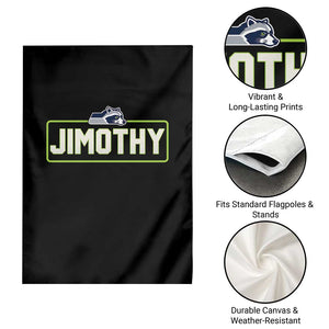 Funny Seattle Jimothy The Raccoon Garden Flag Football Parody Viral Trash Panda Feral Meme