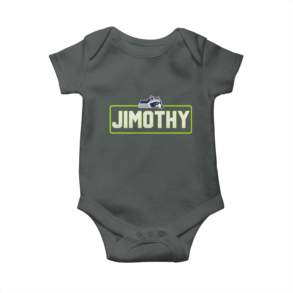 Funny Seattle Jimothy The Raccoon Baby Onesie Football Parody Viral Trash Panda Feral Meme