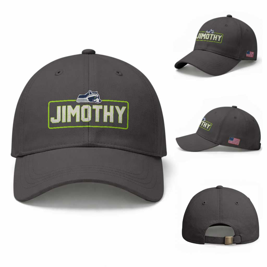 Funny Seattle Jimothy The Raccoon Baseball Cap Football Parody Viral Trash Panda Feral Meme