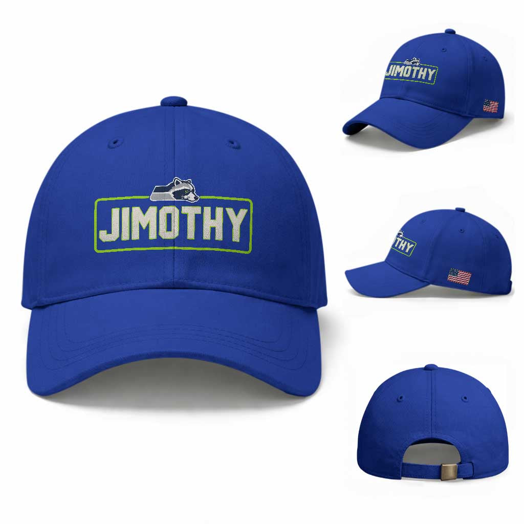 Funny Seattle Jimothy The Raccoon Baseball Cap Football Parody Viral Trash Panda Feral Meme
