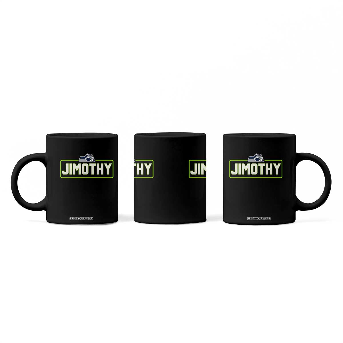 Funny Seattle Jimothy The Raccoon Coffee Mug Football Parody Viral Trash Panda Feral Meme
