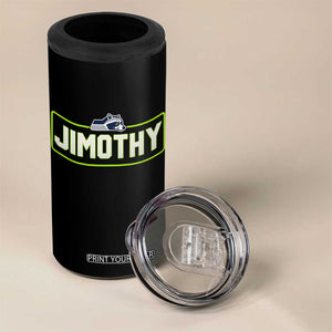 Funny Seattle Jimothy The Raccoon 4 in 1 Can Cooler Tumbler Football Parody Viral Trash Panda Feral Meme