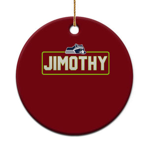 Funny Seattle Jimothy The Raccoon Ceramic Ornament Football Parody Viral Trash Panda Feral Meme