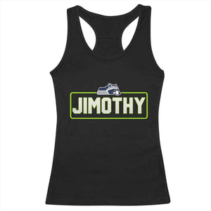 Funny Seattle Jimothy The Raccoon Racerback Tank Top Football Parody Viral Trash Panda Feral Meme