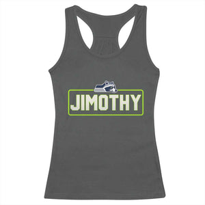 Funny Seattle Jimothy The Raccoon Racerback Tank Top Football Parody Viral Trash Panda Feral Meme