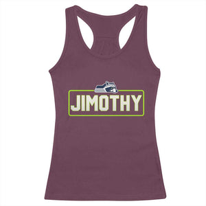 Funny Seattle Jimothy The Raccoon Racerback Tank Top Football Parody Viral Trash Panda Feral Meme