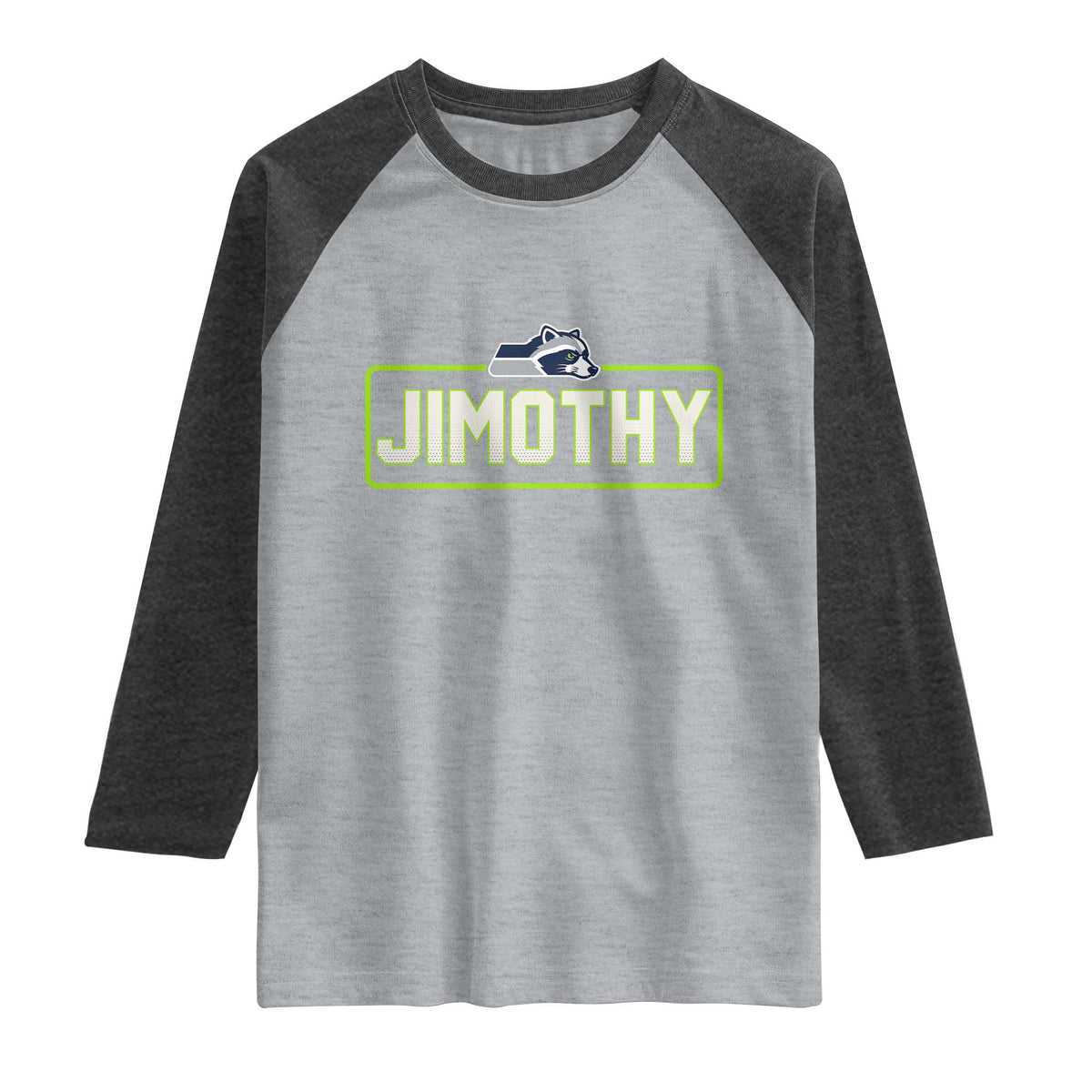 Funny Seattle Jimothy The Raccoon Raglan Shirt Football Parody Viral Trash Panda Feral Meme