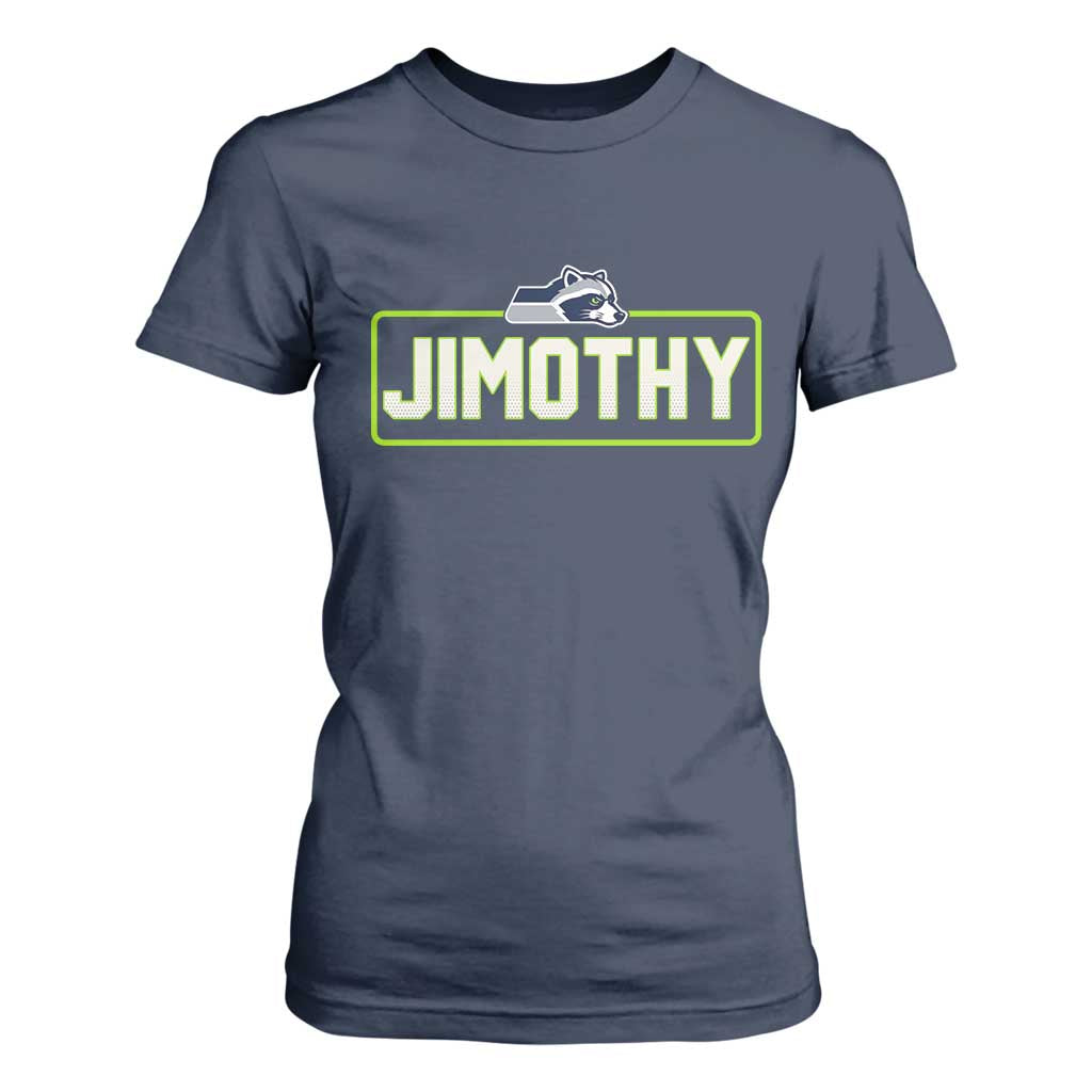 Funny Seattle Jimothy The Raccoon T Shirt For Women Football Parody Viral Trash Panda Feral Meme
