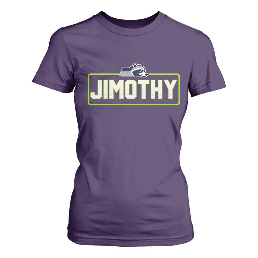 Funny Seattle Jimothy The Raccoon T Shirt For Women Football Parody Viral Trash Panda Feral Meme