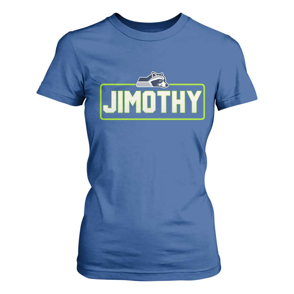 Funny Seattle Jimothy The Raccoon T Shirt For Women Football Parody Viral Trash Panda Feral Meme