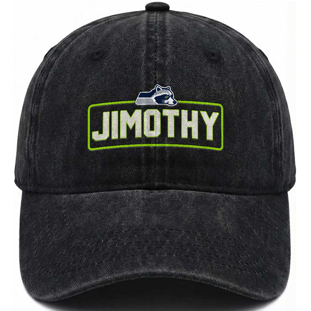 Funny Seattle Jimothy The Raccoon Washed Cotton Baseball Cap Football Parody Viral Trash Panda Feral Meme TS12 Print Your Wear