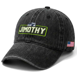Funny Seattle Jimothy The Raccoon Washed Cotton Baseball Cap Football Parody Viral Trash Panda Feral Meme